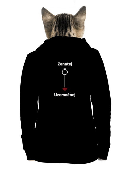 Ženatej a uzemněnej dámská mikina na zip Black