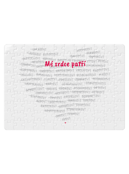 Mé srdce patří puzzle White
