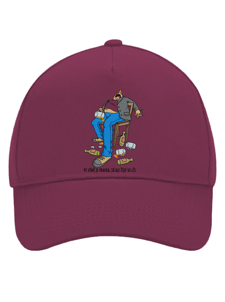 Žiju ve lži kšiltovka baseballka Burgundy