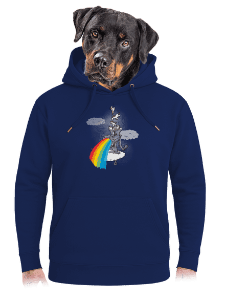 Jak vzniká duha unisex mikina premium Navy