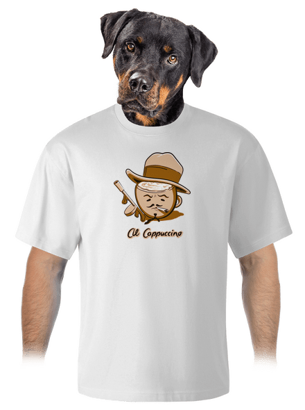 Al Cappuccino unisex tričko oversized White