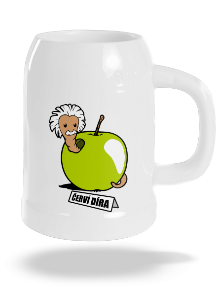 Červí díra půllitr White