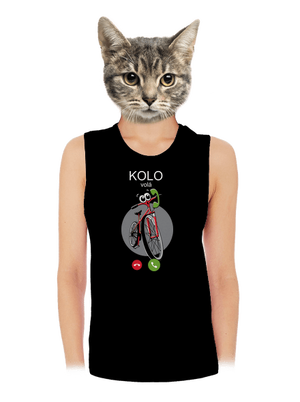 Kolo volá dámské tílko volné Black