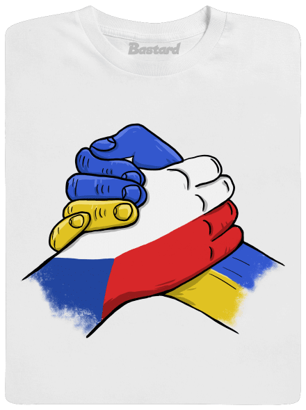 Ukrajina - Podpora pánské dlouhý rukáv White