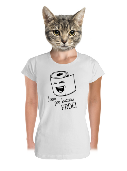 Prdel dámské tričko premium White