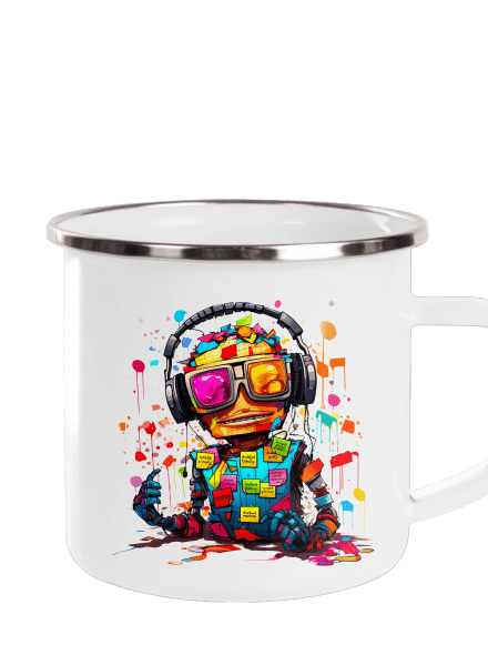 Workaholic robot plecháček White