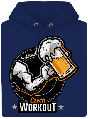 Czech Workout unisex mikina premium Navy