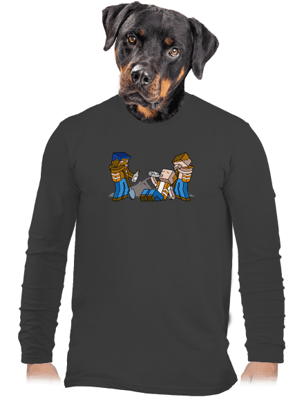 Real Minecraft pánské dlouhý rukáv Dark Grey