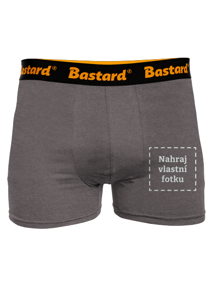 Vlastní potisk boxerky Gray Melange