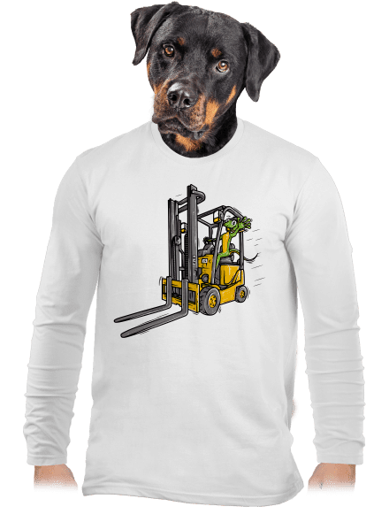 Ještěrka  pánské dlouhý rukáv White