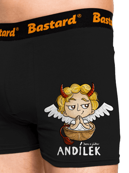 Andílek boxerky Black