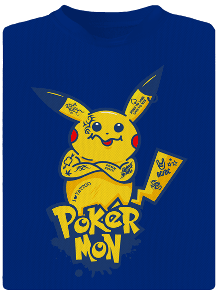 Pokérmon pánské sportovní tričko Royal Blue Mal