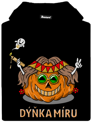 Dýňka míru dětská mikina klokanka Black