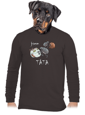 Jsem táta a máma pánské dlouhý rukáv Bear Brown