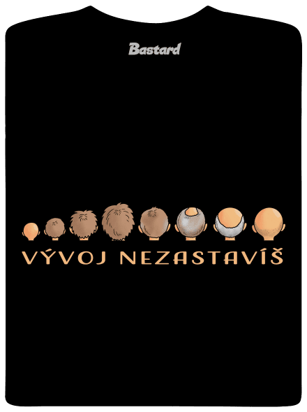Vývoj nezastavíš pánské tričko Black