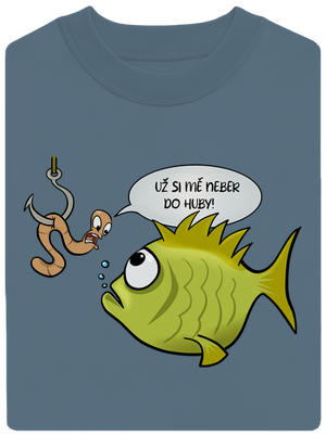 Ryba a žížala unisex mikina bez kapuce Nordic Blue