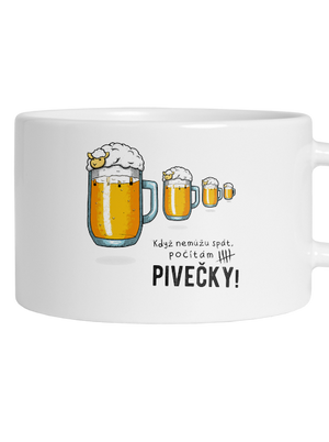 Pivečka hrnek makronka White