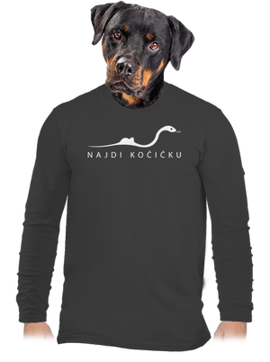 Najdi kočičku pánské dlouhý rukáv Dark Grey