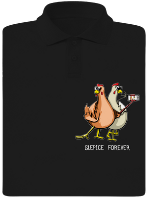 Slepice forever pánská polokošile Black