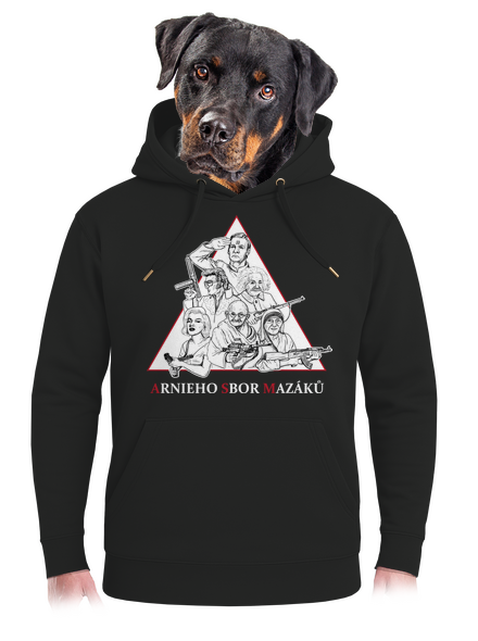 Arnieho sbor mazáků  unisex mikina premium Dark Black