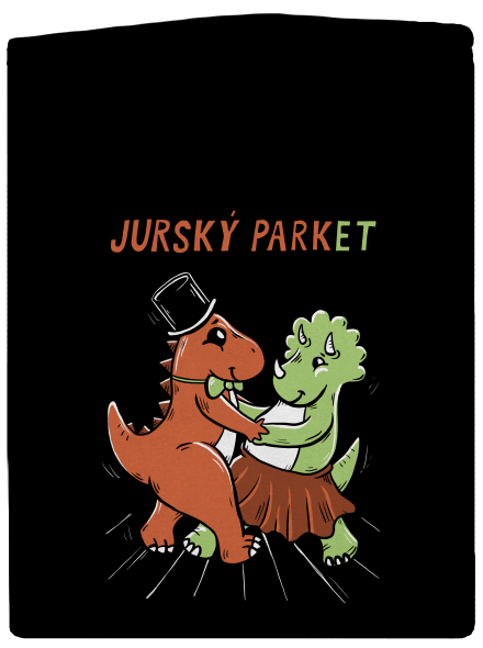 Jurský parket pánská mikina na zip Black