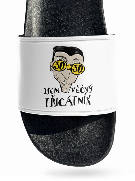 Věčný třicátník pantofle White
