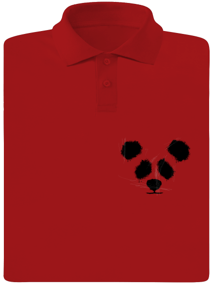Panda pánská polokošile Red Mal