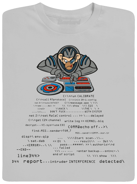 Coder ape pánské tričko Pacific Grey