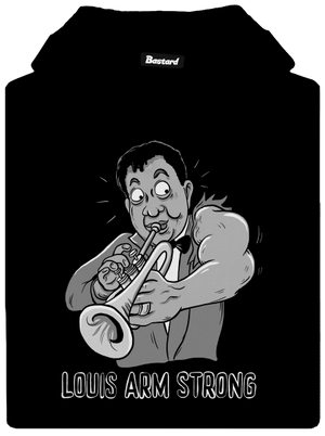 Louis Armstrong pánská mikina klokanka Black