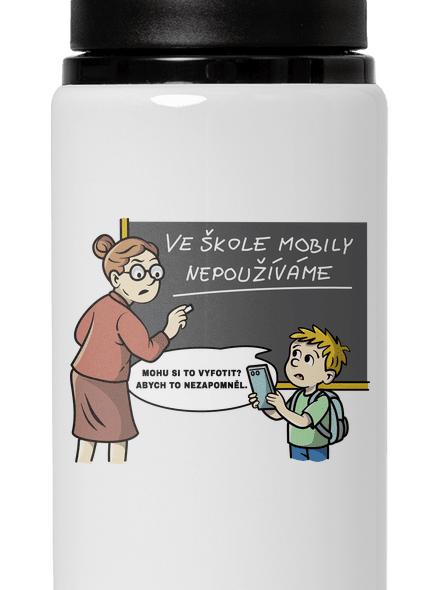 Mobily ve škole lahev na vodu White