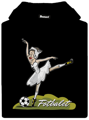 Fotbalet pánská mikina klokanka Black