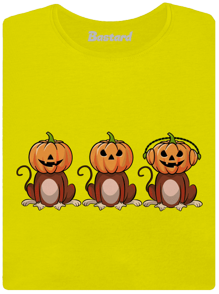 Halloween opičky dámské tričko premium Lemon