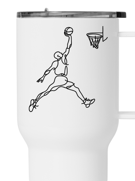 One line slam dunk termohrnek White