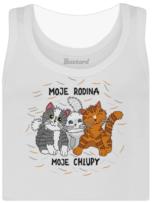 Moje rodina dámské tílko klasické White