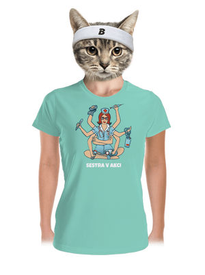 Sestra v akci dámské sportovní tričko Mint Mal