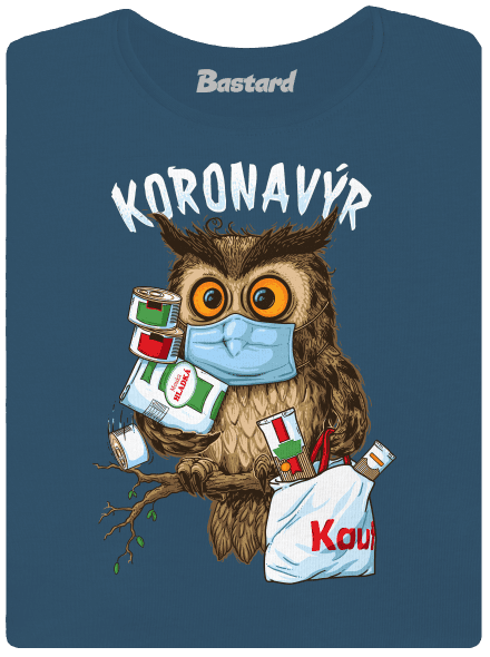 Koronavýr dámské tričko premium Petrol Blue