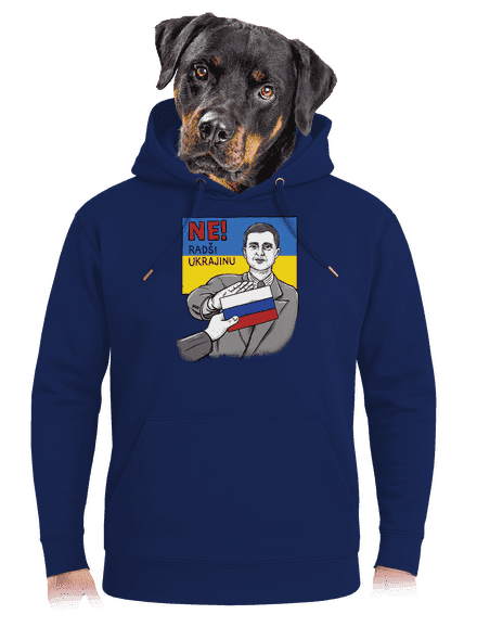 Ne! Radši Ukrajinu unisex mikina premium Navy