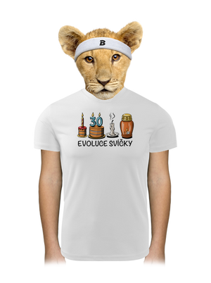 Evoluce svíčky dětské sportovní tričko White