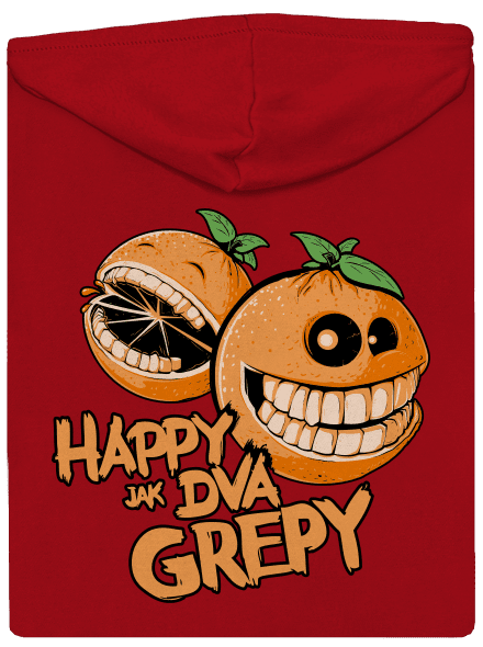 Happy grepy pánská mikina na zip Red
