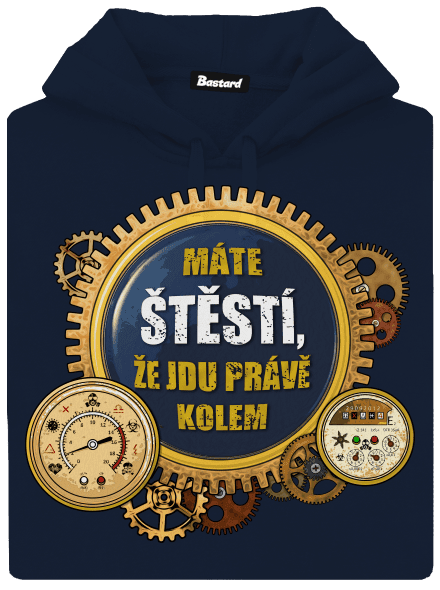 Chodím kolem pánská mikina klokanka Navy