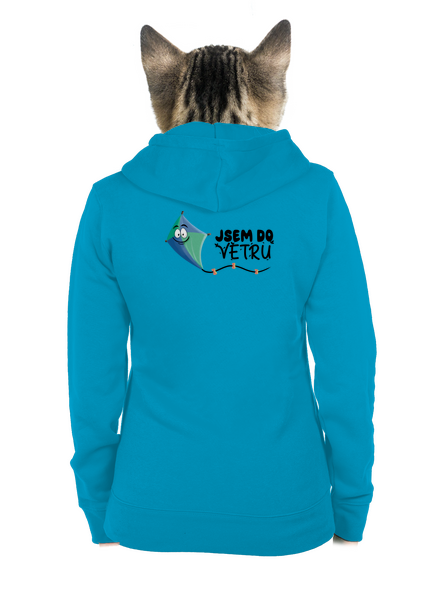 Do větru dámská mikina na zip Blue Atol