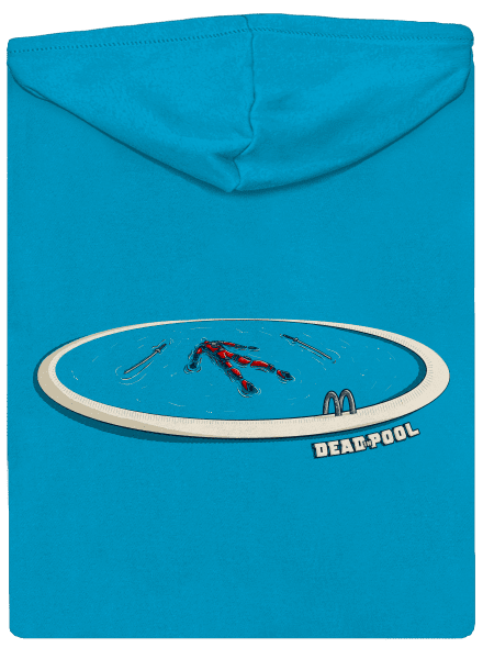 Dead in pool dámská mikina na zip Blue Atol