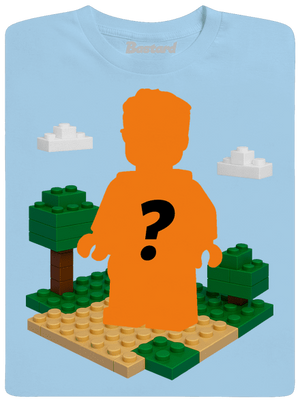 Lego postava z vlastní fotky pánské tričko Sky Blue