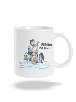 Ujíždím na pivu klasický hrnek White