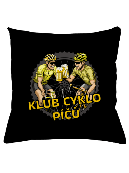 Klub cyklo píčů polštář Black