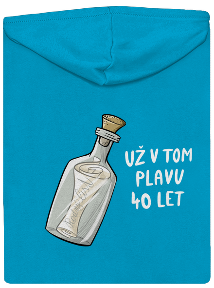 Už v tom plavu dámská mikina na zip Blue Atol