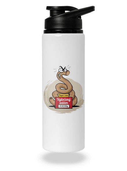 Vytočený salám lahev na vodu White
