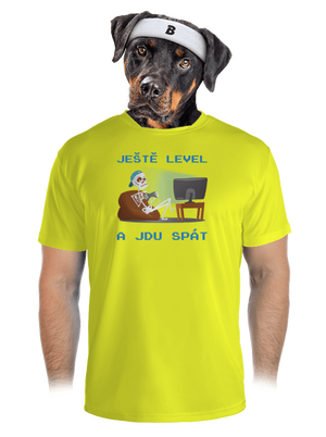 Ještě level pánské sportovní tričko Neon Yellow