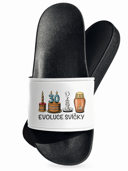Evoluce svíčky pantofle White
