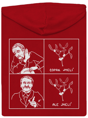 Cimrman: Copak jmelí pánská mikina na zip Red